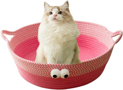 Woven Cotton Rope Cat Bed