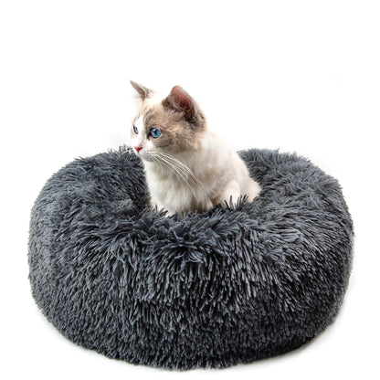 Round Plush Puppy Bed