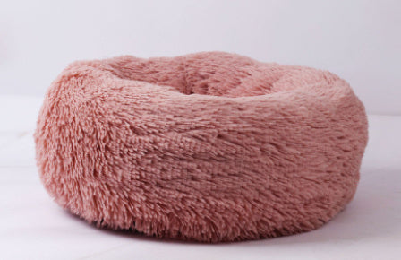 Round Plush Puppy Bed