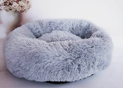 Round Plush Puppy Bed