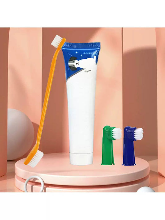 Pet Toothbrush and Toothpaste Set