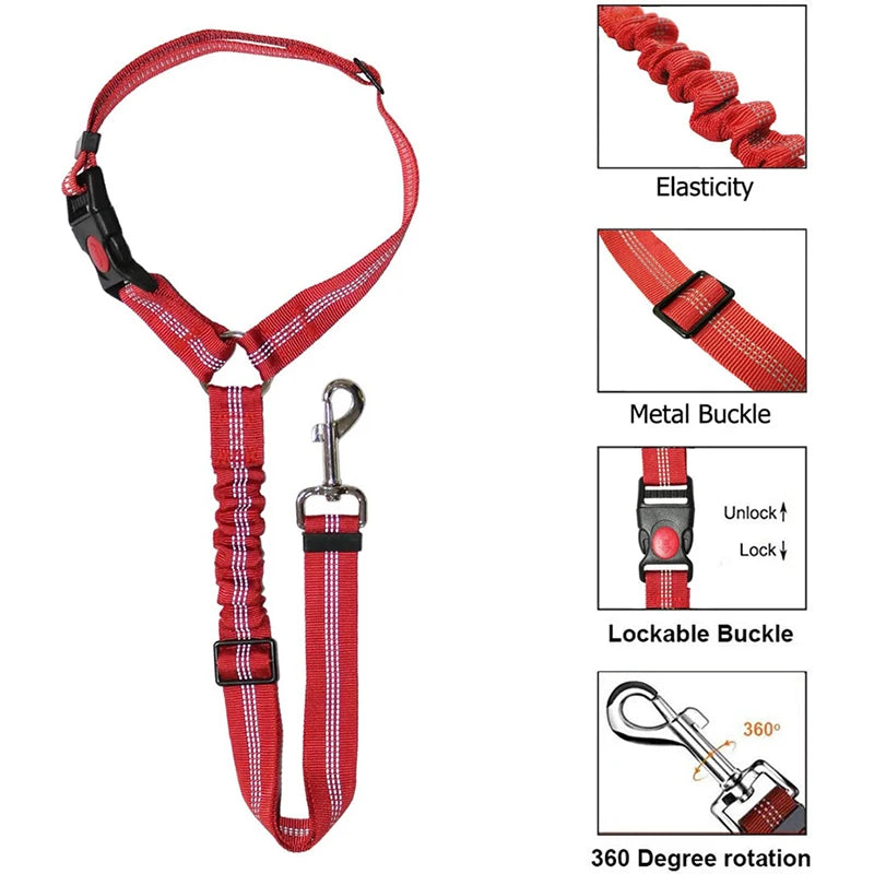 Two-in-One Dog Harness Leash Seatbelt