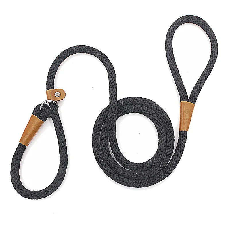 "Slip lead for dogs with adjustable loop"