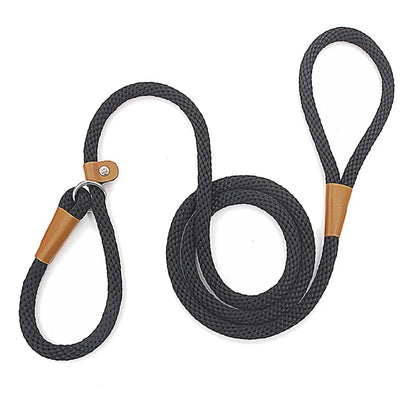 "Slip lead for dogs with adjustable loop"