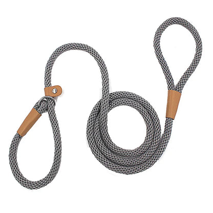 "Dog slip lead with adjustable handle"